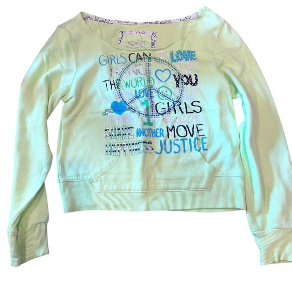 Justice Other - Justice Vintage Girl's Pullover Sweater White Size 12 Like New‎ Condition